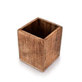 Mango Wood Burning Finished Kitchen Utensil Holder for Countertop