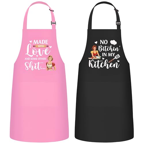 Christmas Matching Aprons for Couples (Retro Modern)