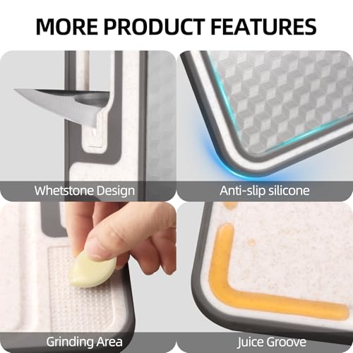 2 In 1 Cutting Boards Non Toxic for Gourmet Kitchen Aficionados (HQ-B001)