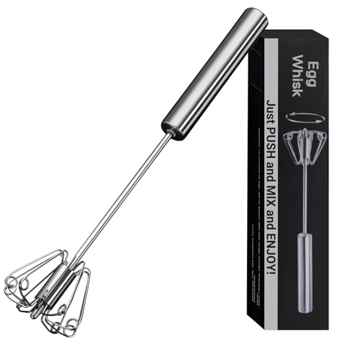 Egg Whisk Upgraded Stainless Steel Semi Automatic Whisk (316-12 Inch)