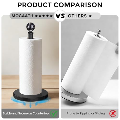 Black Paper Towel Holder Countertop (Black)