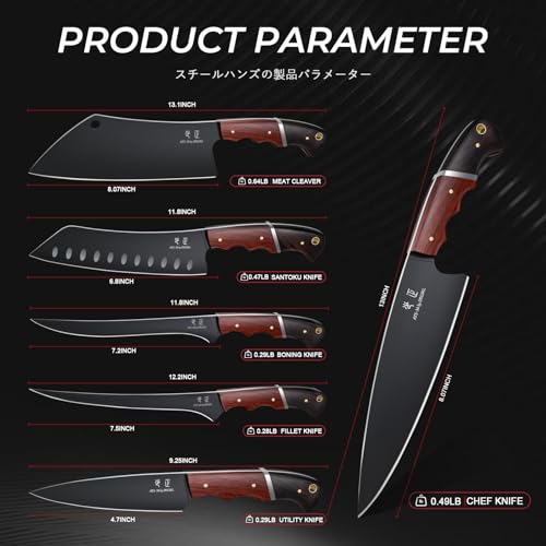 Kitchen Knife Set with Bag (8.08 inch)