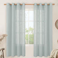 Linen Curtains 72 inch Length for Bedroom 2 Panels (52"W x 72"L (Pack of 2) / Greyish Blue)