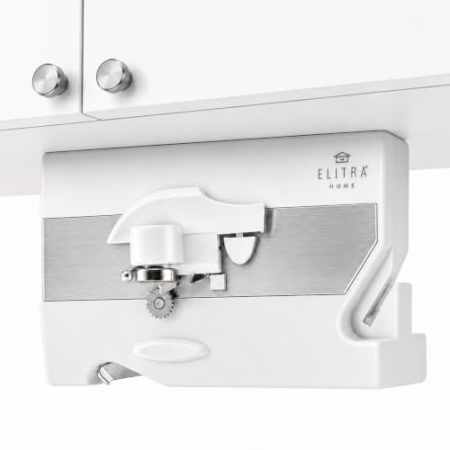 Elitra 3-In-1 Under The Cabinet Electric Can Opener – White (White)
