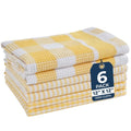 100% Cotton Kitchen Towels (12"x12" - 6 Pack / Yellow)