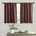 54 inch Blackout Curtains for Living Room Bedroom (Chocolate Brown / 42"W x 54"L (Pack of 2))
