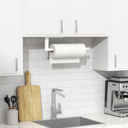 Paper Towel Holder Under Cabinet (White)