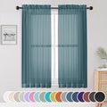 Sheer Curtains (Dusty Blue / 42"W x 63"L (Pack of 2))