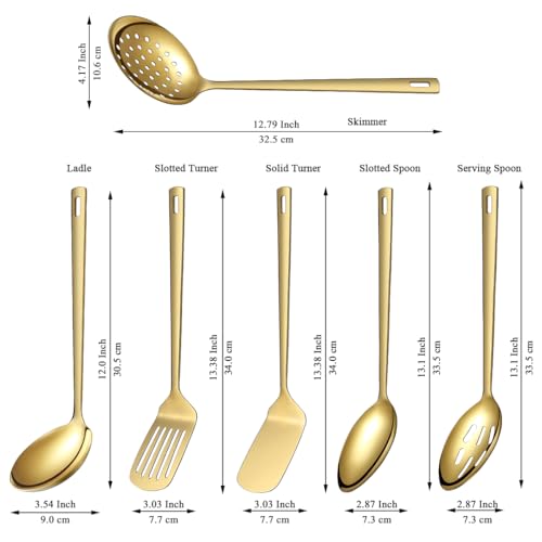Gold Kitchen Utensils Set 6pcs (2.Gold)