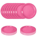 50 PCS Hot Pink Paper Plates (Hot Pink / 7 INCH)