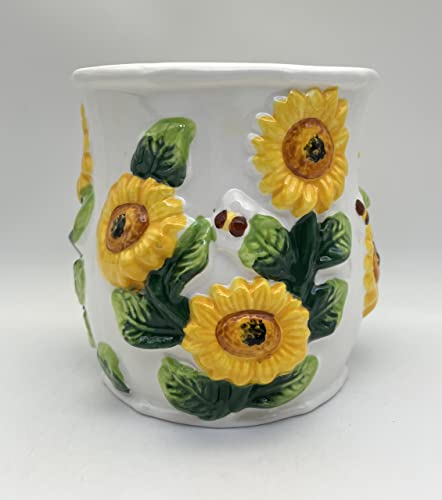 Utensil Holder (3D Sunflower)