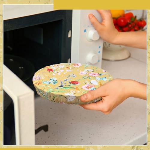 10 Pcs Reusable Bowl Covers in 5 Size (Colorful / Rich Flowers)