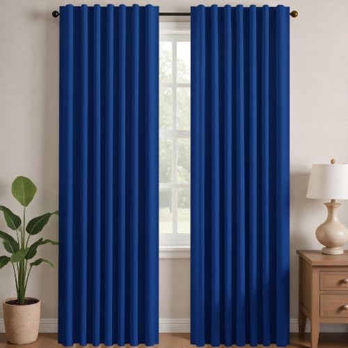 Blackout Curtains for Bedroom (Royal Blue / 52"W x 72"L (Pack of 2))