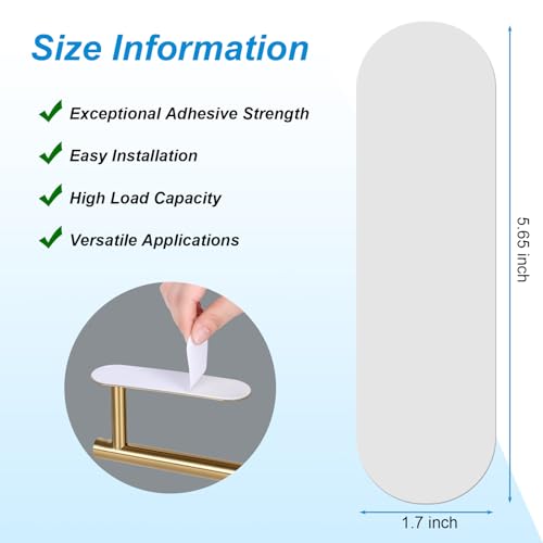 5-Pack Self-Adhesive Replacement Strips for Under-Cabinet Paper Towel Holders, 5.65 x 1.7 inches