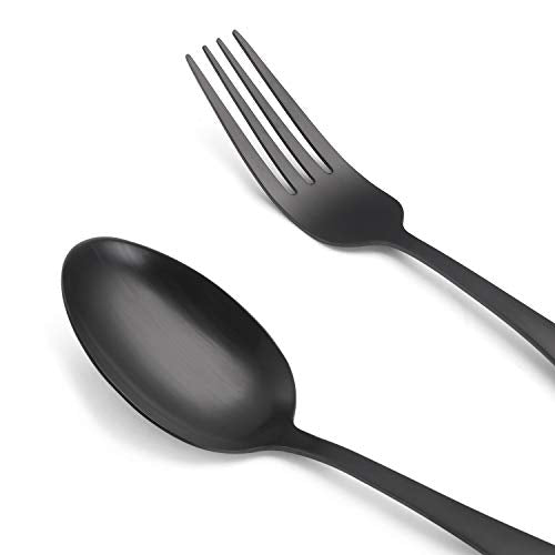 Matte Black Silverware Set
