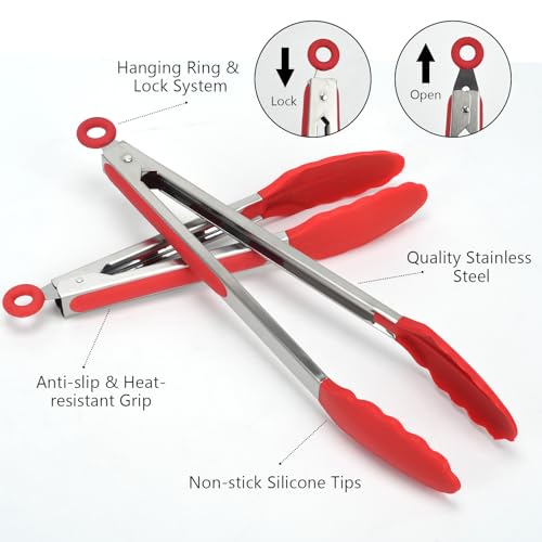 Kitchen Tongs (Red)