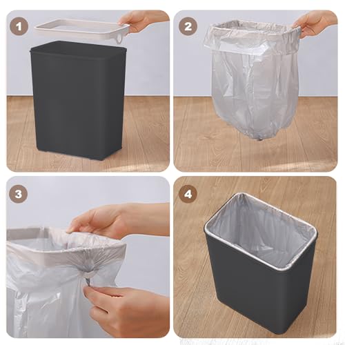 4 Gallons Bathroom Trash Can Automatic Touchless (Black / 4 Gal)