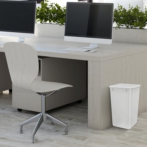 Double Pullout Garbage Trash Cans for Kitchen Cabinets (2 Pack / White)
