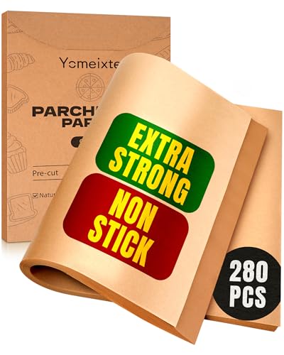 280 Parchment Paper Sheets 9x13" (Natural Unbleached Brown / 9" x 13" - 280 Pack)