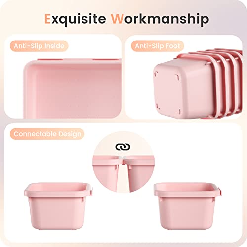 Tool Box Organizer Tray Divider Set Drawer Organizer (5 Size / Pink)
