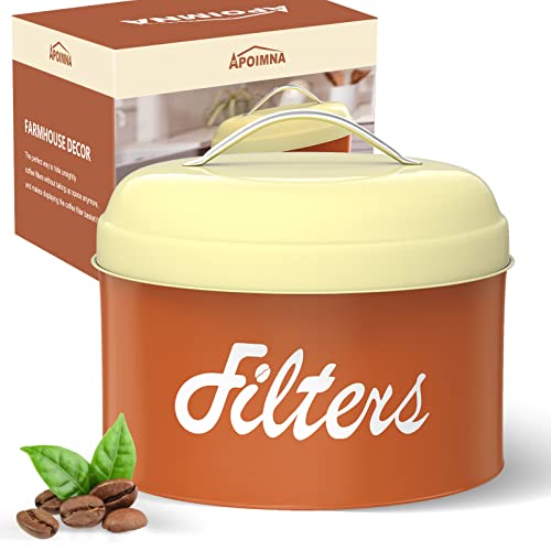 Coffee Filter Holder with Lid (Brown)
