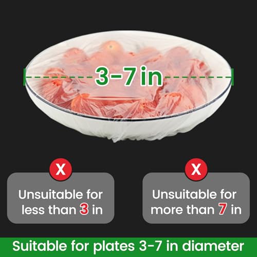 Fresh Keeping Bags 200pcs with Elastic Disposable Shrinkable Food Storage Covers for Kitchen Bowl
