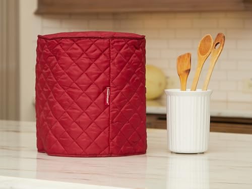 Stand Mixer Cover (Red Quilted Polyester / 15 DIAMETER x 16H)