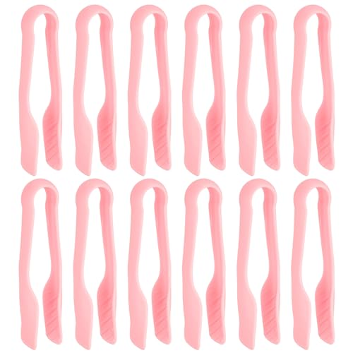 12 Pcs Toaster Tongs (6 Inch / Red)