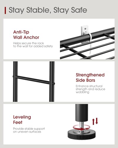 Storage Shelves (Black / 33.0W×12.6D×72.0H(5T))
