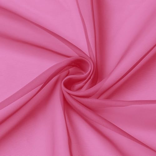 Hot Pink Kitchen Curtains 30 Inch Length Tier 2 PCS (Hot Pink / 42"W x 30"L (Pack of 2))