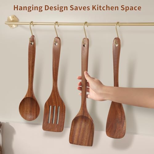 4 Pack Teak Wood Spatula for Cooking