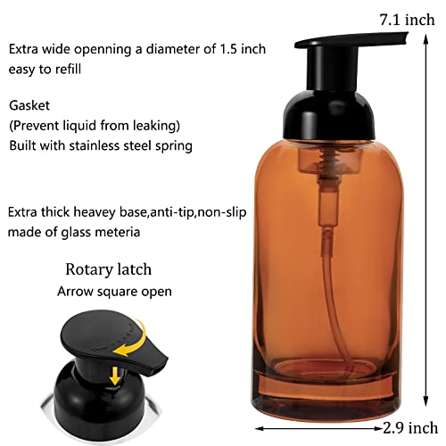 2 Pack Foaming Soap Dispenser (Amber)