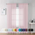 Sheer Curtains 72 Inch Length 2 Panels (Blush Pink / 42"W x 72"L (Pack of 2))
