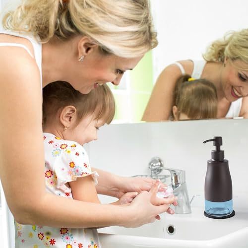 Matte Brown Soap Dispenser with Coaster & Stickers (Matte Brown)