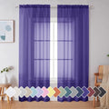 Purple Sheer Curtains 84 Inches Long (Purple / 42"W x 84"L (Pack of 2))