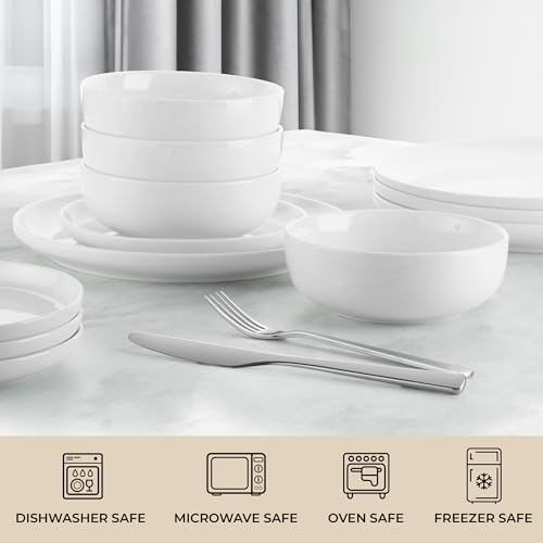 Nova Porcelain Dinnerware Set (White / Service for 6)
