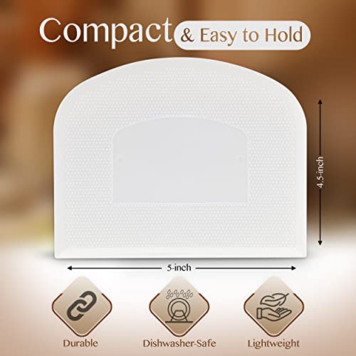 Plastic Bench Scraper for Baking (2 White)