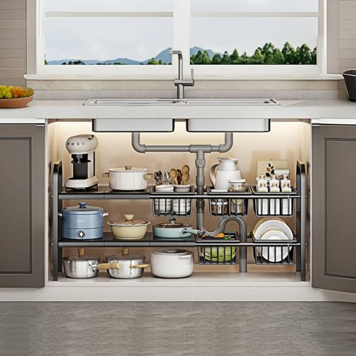 Under Sink Organizer (Black / X-Large)
