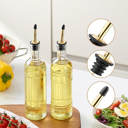 4 Pcs Olive Oil Dispenser Bottle for Kitchen (Round)