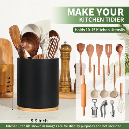 Black Utensil Holder (Black)