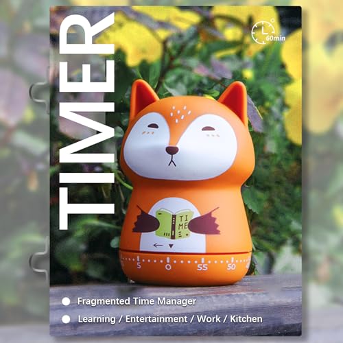 Cute Orange Fox Mechanical Kitchen Timer (Fox)