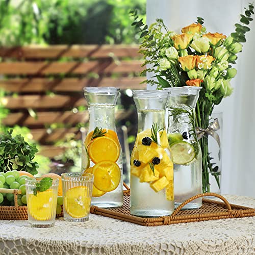Set of 4 Glass Carafe with Lid (4)