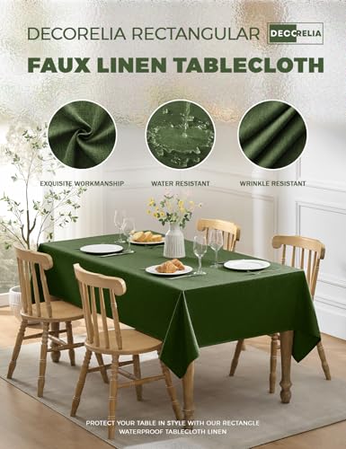 Table Cloth for Rectangle Dining Table (Dark Green / 70" x 52" (Rectangular))