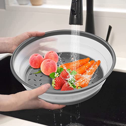 Microwave Splatter Cover for Food & Silicone Mat (Grey Cover & Mat 10.5 Inch)
