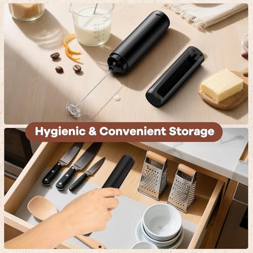 Rechargeable Milk Frother (Ebony)