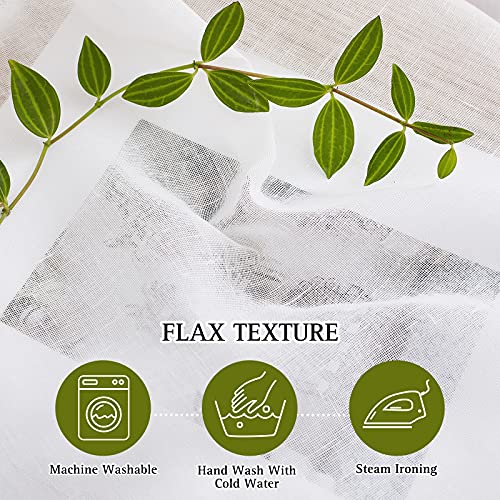 White Sheer Curtains for Sliding Glass Door (100"W x 84"L (Pack of 1) / White)