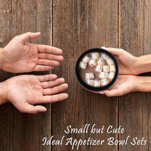 wheat straw snack bowls 10oz set of 8 (10 oz / Black)
