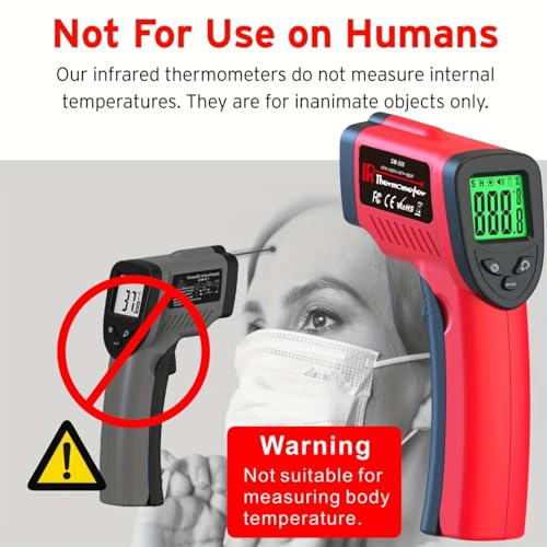 Infrared Thermometer Gun (Red)