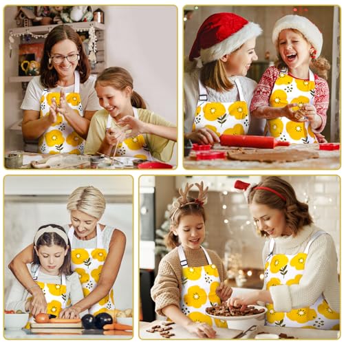 Mommy and Me Apron Set (Yellow Flower)