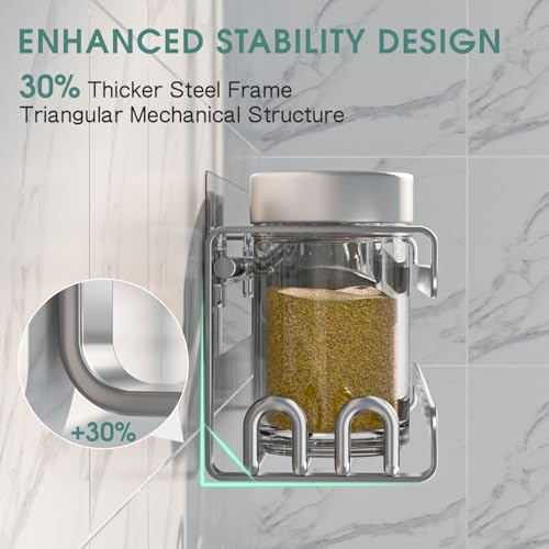4 Pack Wall Mounted Spice Rack for Kitchen Cabinet (4 PACK / Silver)